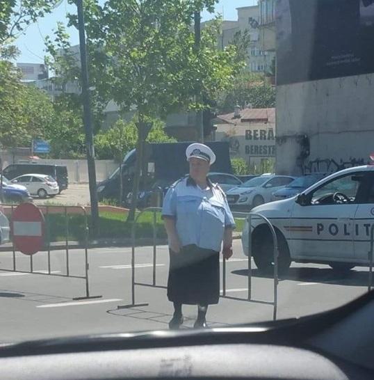 Poliția doamna Geta a fost surprinsă, în această săptămână, în București