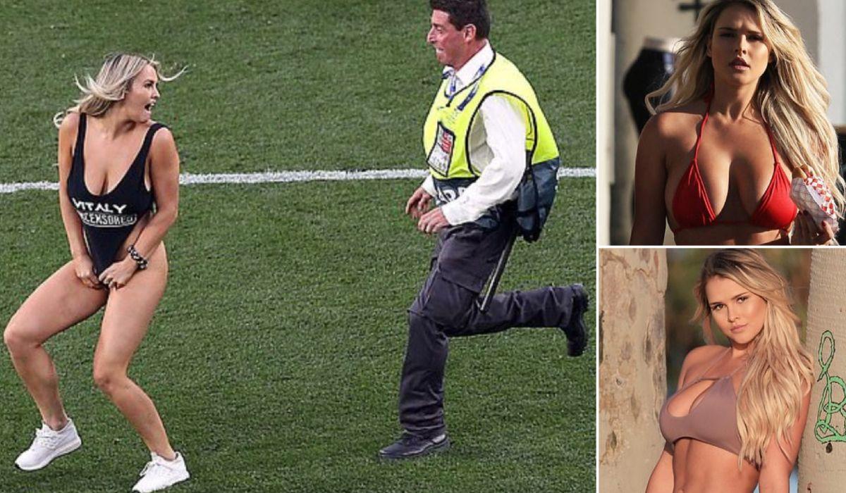 Cine este blonda care a intrat pe teren la finala Champions League de la Madrid