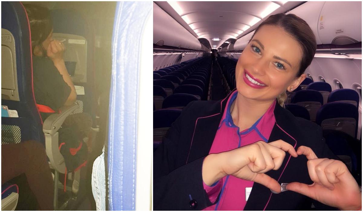 Gesti emoţionant al unei stewardese