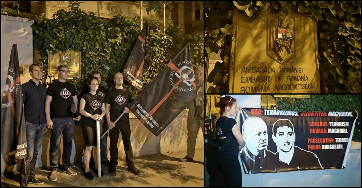 Protest în fața ambasadei române de la Budapesta