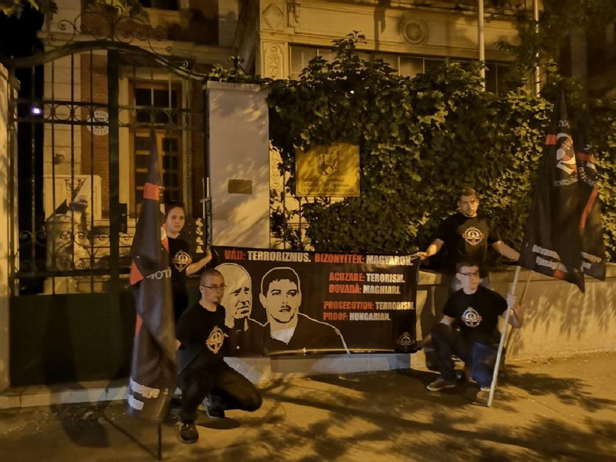 Protest în fața ambasadei române din Budapesta