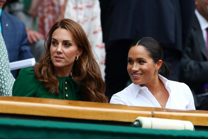 Kate Middleton și Meghan Markle în tribune la Wimbledon