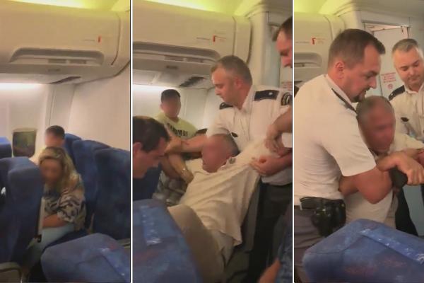 Familia evacuată din avionul Tarom, pe Otopeni