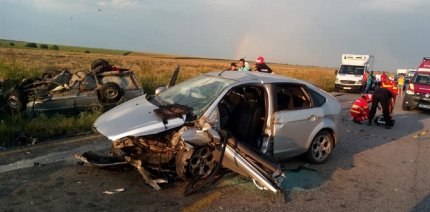 Un mort şi un rănit grav, după accidentul din Olt