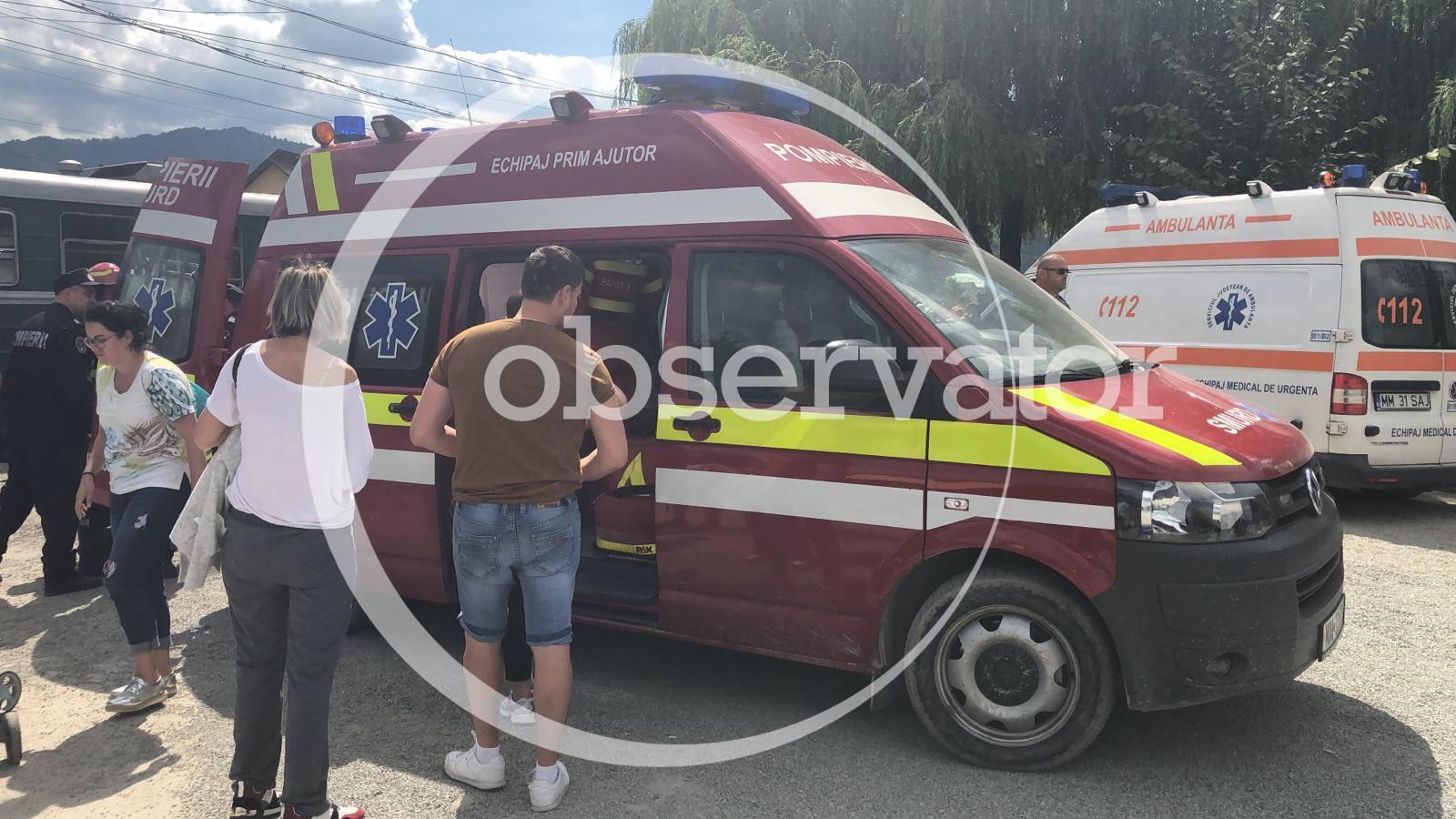 12 turişti au fost răniţi, astăzi, la Vișeu de Sus, după ce Mocăniţa a deraiat pe Valea Vaserului
