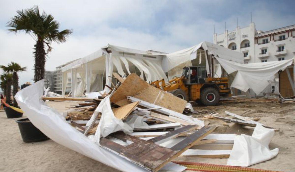 Clubul Bamboo a fost demolat în 2011 de pe plaja Rex din Mamaia