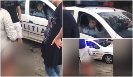 Fată plină de sânge, ignorată de poliţişti, la Galaţi