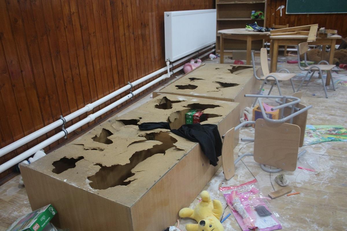Şcoala din Clejani a fost distrusă de trei copii