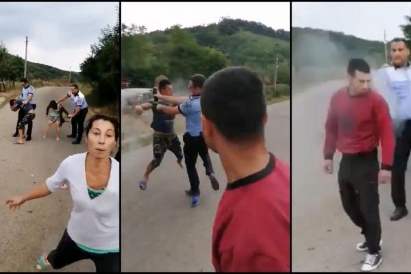Bătaie generală între doi polițiști și mai mulți localnici din Sălaj