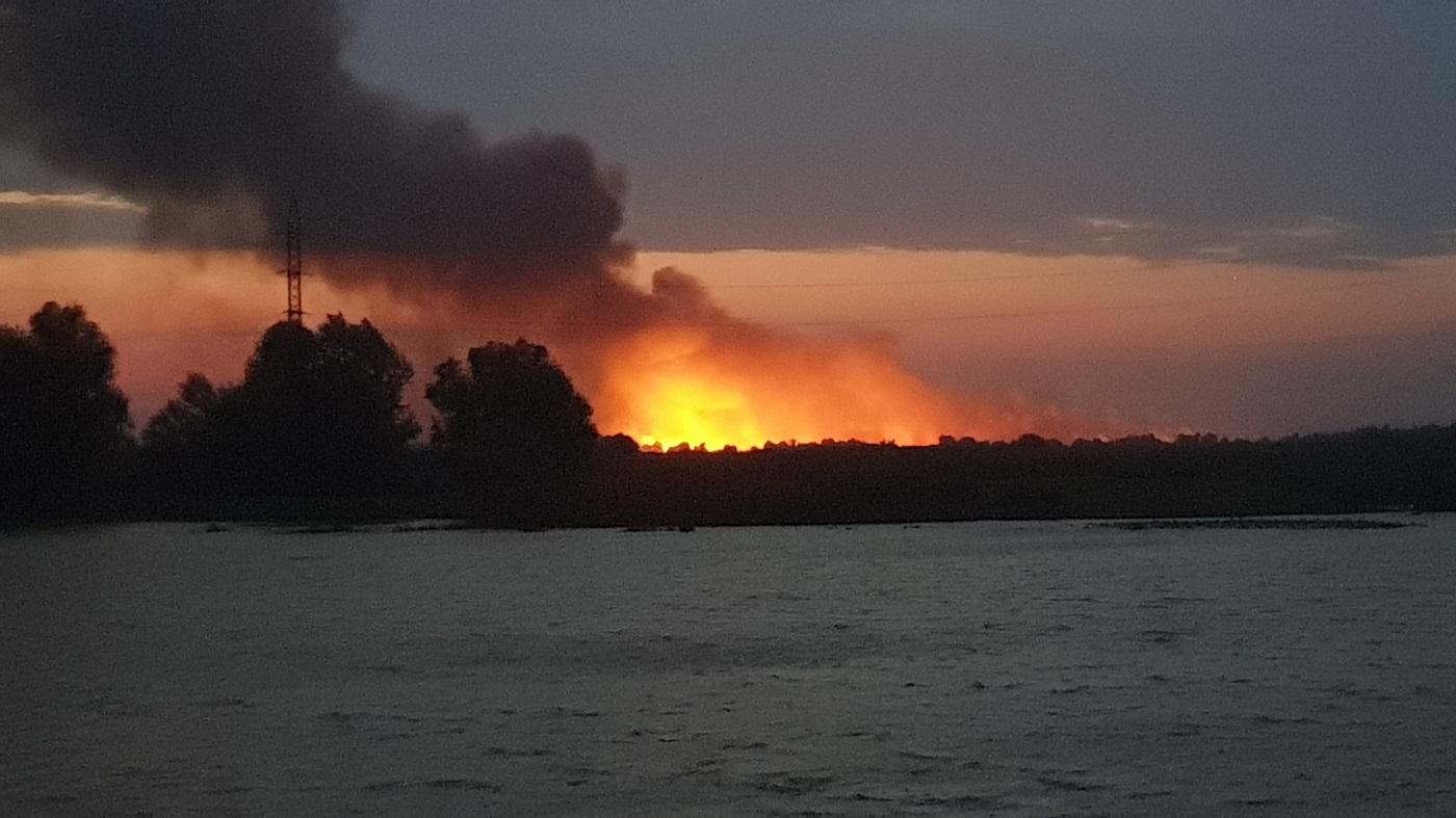 Incendiul din Delta Dunării, lângă Mila 23