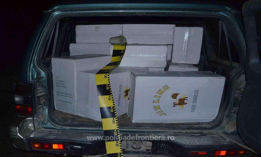 Ţigări de contrabandă, capturate cu focuri de armă de poliţiştii de frontieră Ţigările erau în posesia unui cetăţean ucrainean