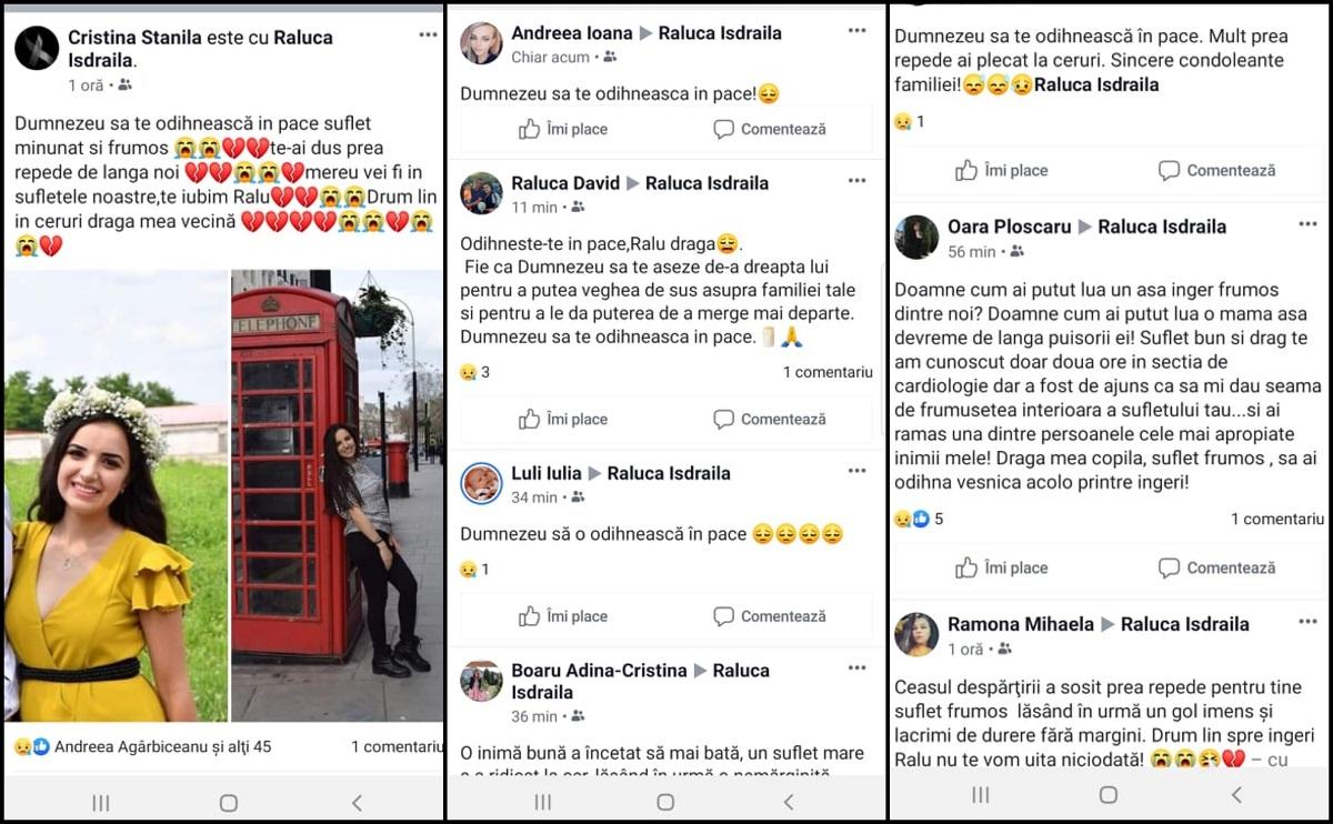 Prietenii şi rudele o plâng pe Raluca Isdrăilă
