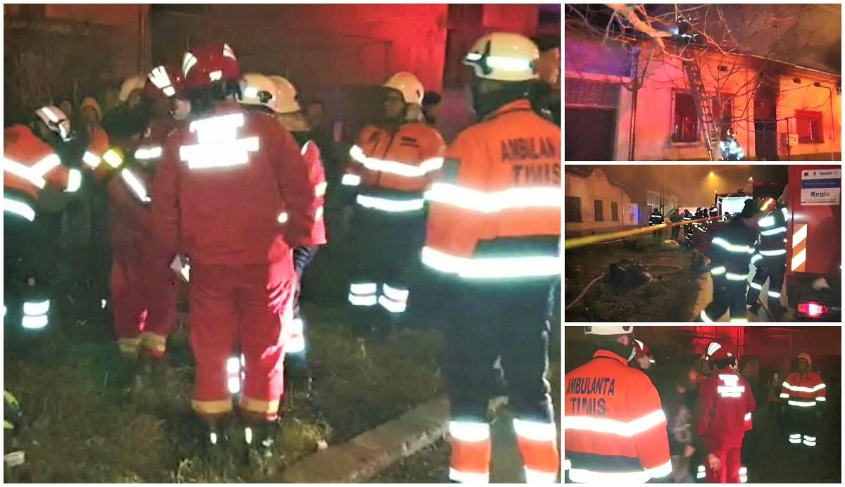 Pompierii şi SMURD intervin la un incendiu în Timişoara
