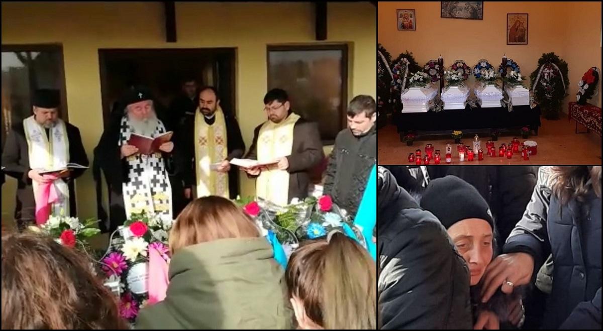 Cei patru copii arşi de vii la Timişoara au fost înmormântaţi la Recaş