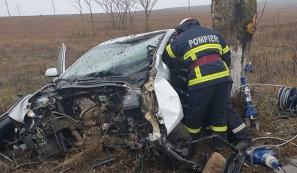 Doi răniți după un grav accident între Babadag și Baia, în Tulcea