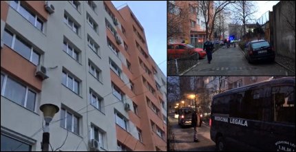 Anchetatorii fac cercetări la faţa locului, după ce un tânăr s-a aruncat de la etajul unui bloc aflat pe bulevardul Ştefan cel Mare