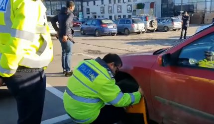 Maşini blocate ilegal la Timişoara