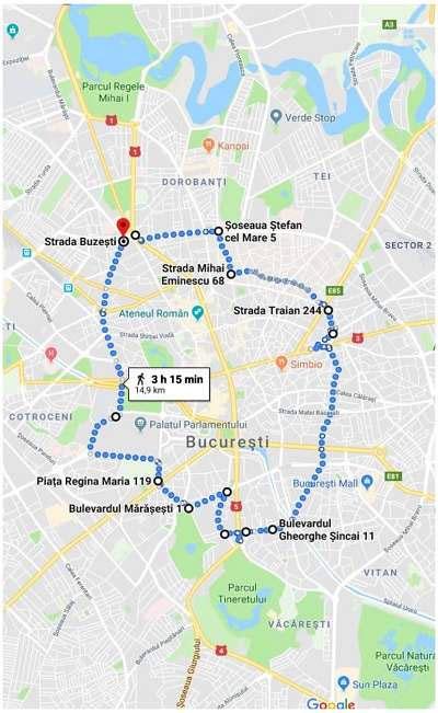 Harta Zona Oxigen Bucuresti