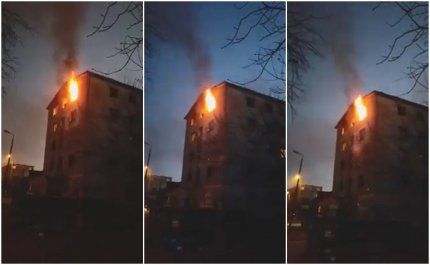 Un incendiu a izbucnit la un bloc din Timişoara