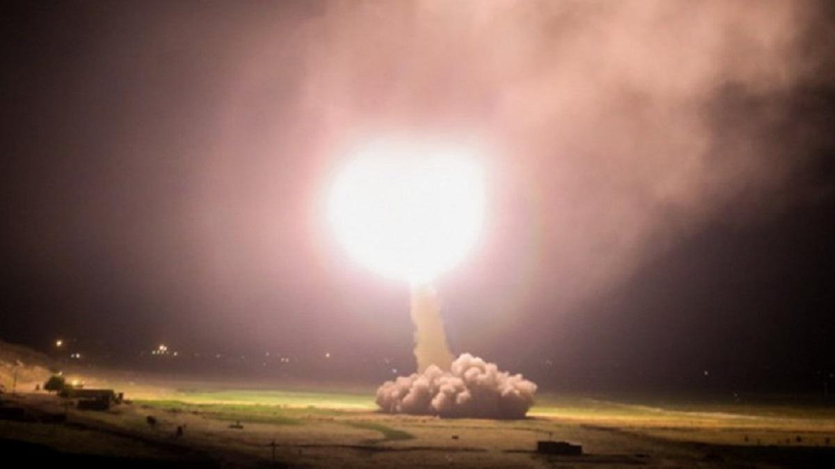 Momentul în care o rachetă loveşte în Irak