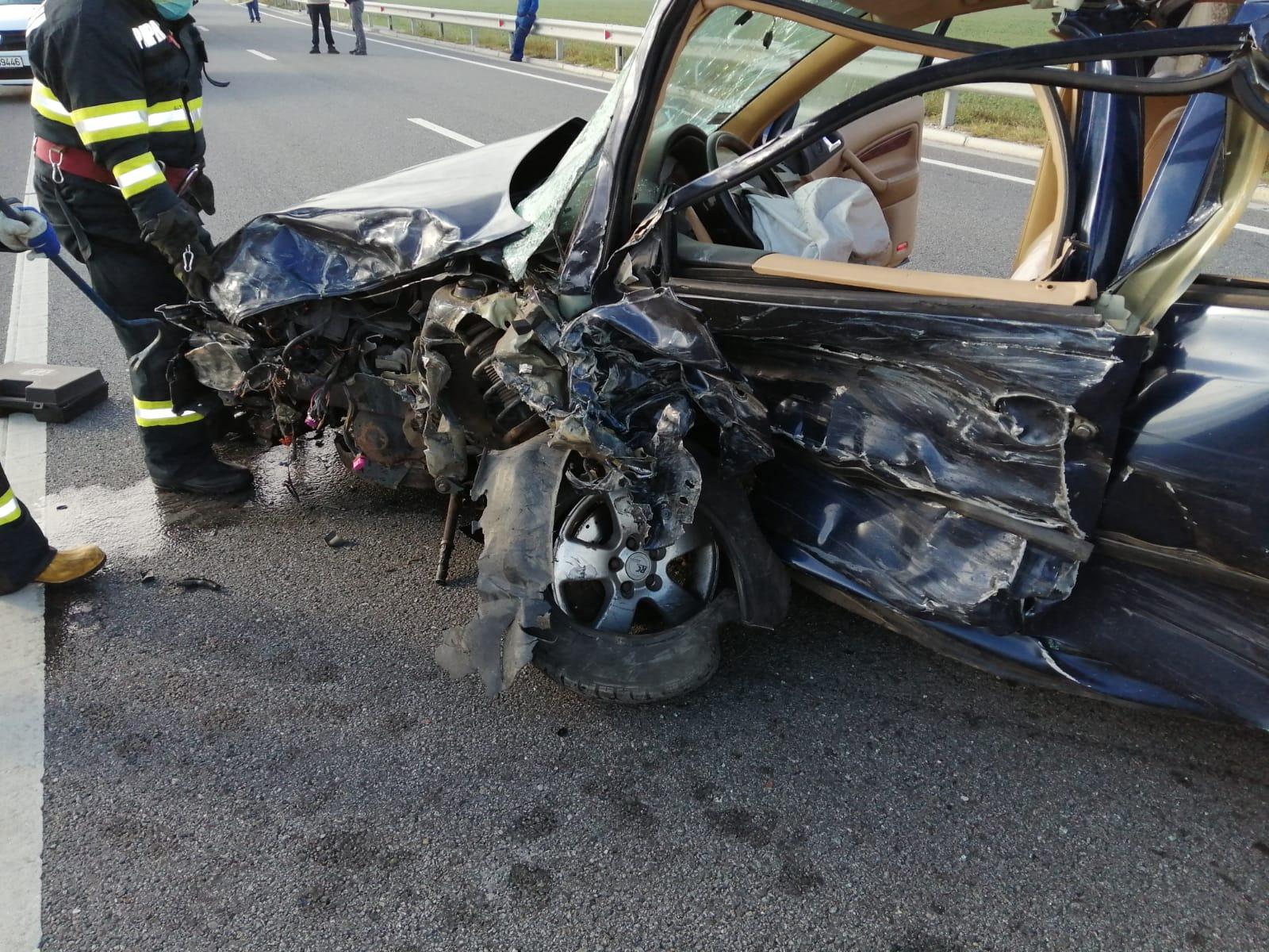 BMW-ul implicat în accidentul de la Caracal, după intervenția descarcerării