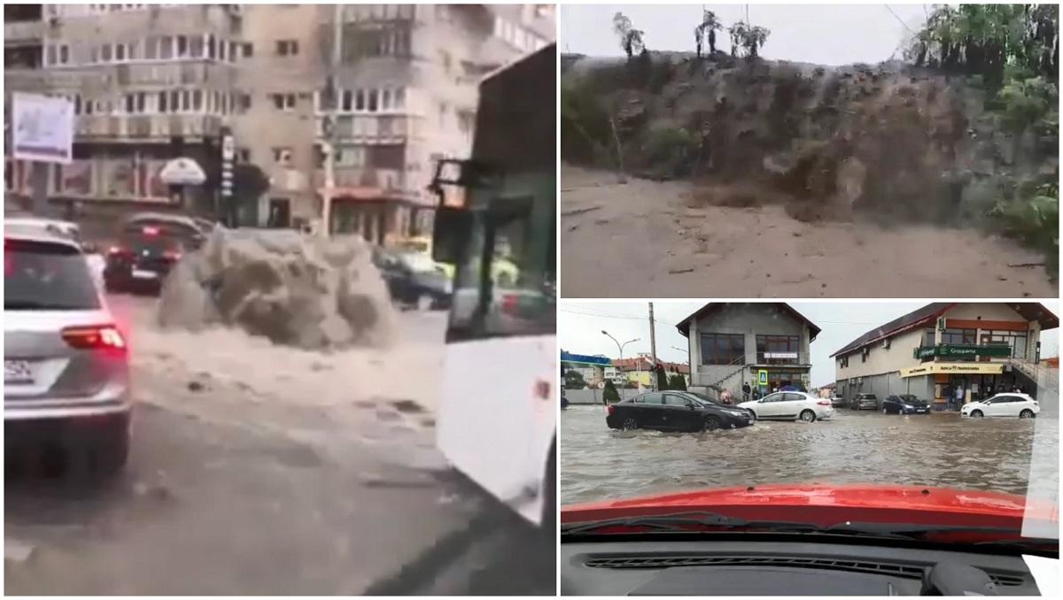 Inundații în Vaslui și Iași, după o ploaie torențială