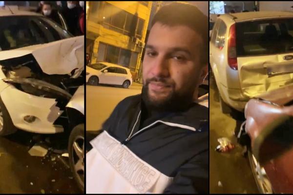 Mașina manelistului Tzanca Uraganu a fost lovită în parcare