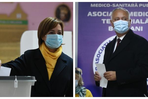 Maia Sandu este în avantaj față de Igor Dodon, după primul tur al alegerilor