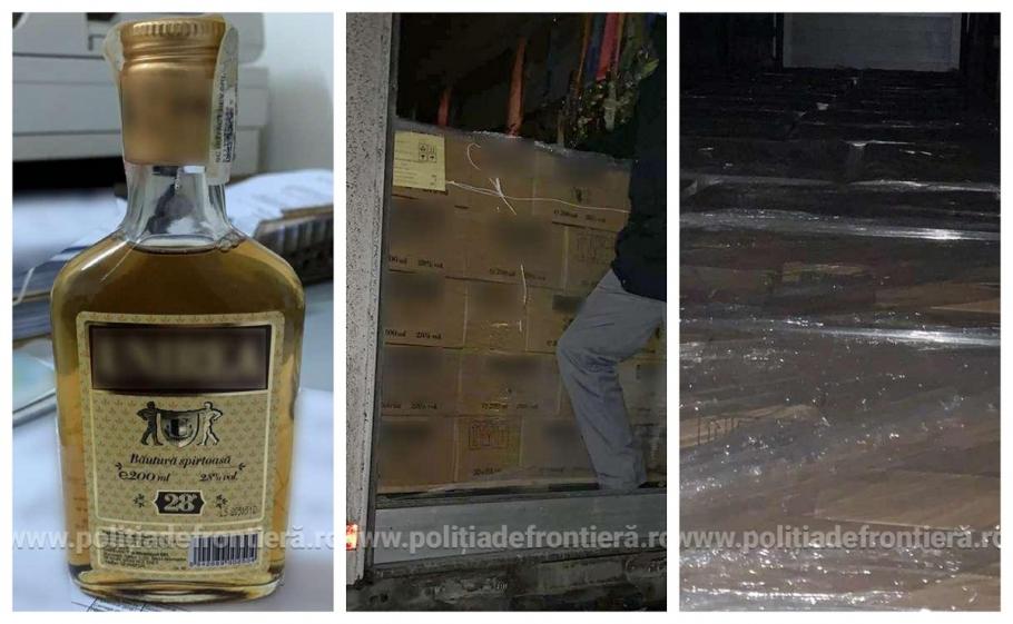 Român prins când intra în ţară cu zeci de mii de sticle cu băuturi alcoolice contrafăcute Poliţiştii au deschis dosar penal în acest caz