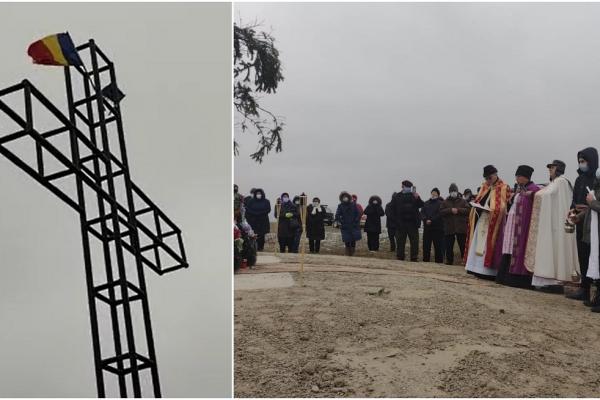 Crucea Pandemiei, ridicată în Neamț: "Oricine se poate ruga pentru sufletele celor care s-au stins din cauza Covid"