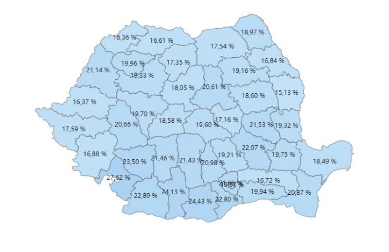 Prezenţa la vot la ora 15:00
