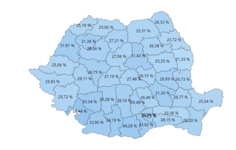 Prezenţa la vot la 18.00