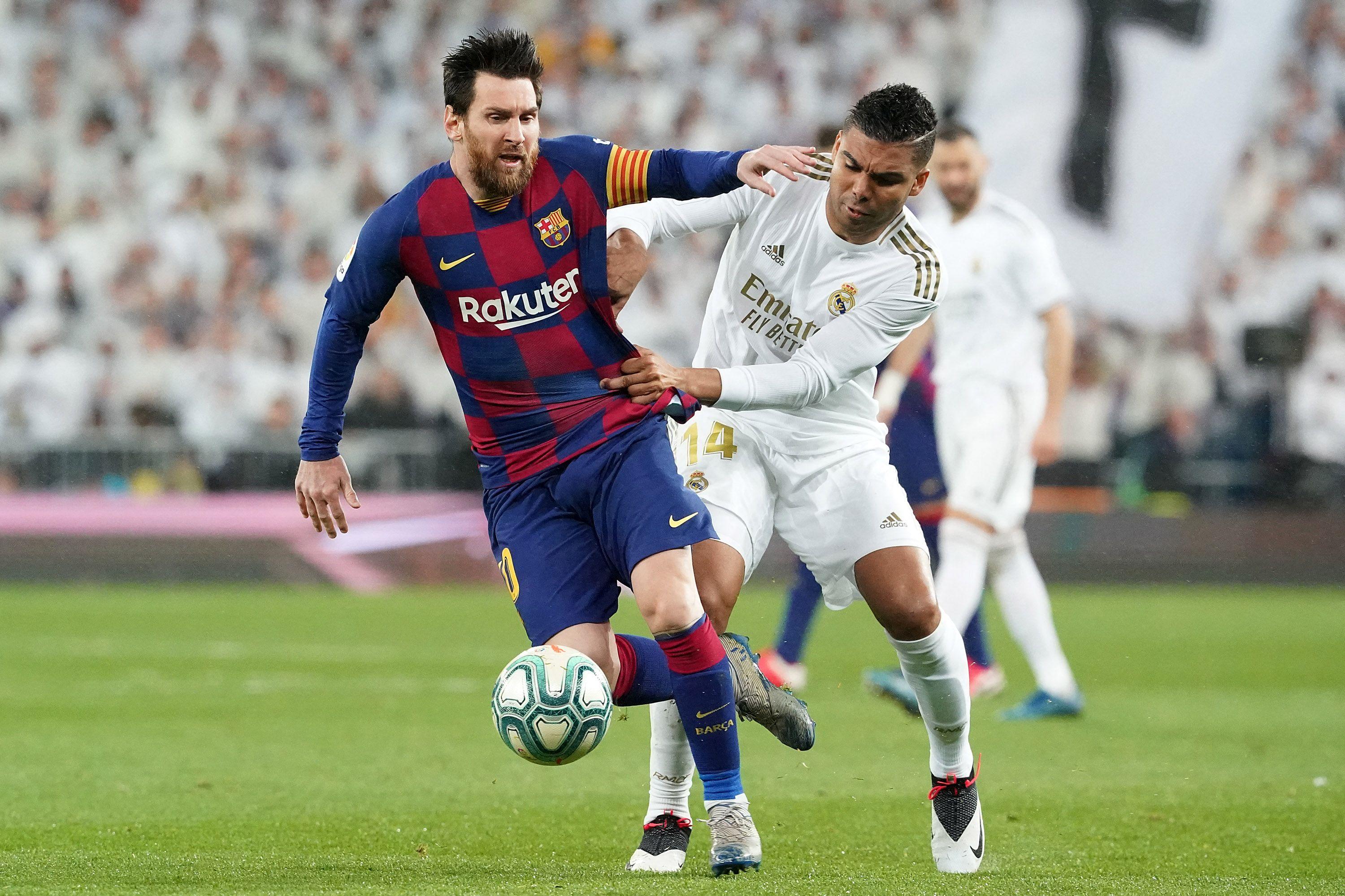 Lionel Messi și Casemiro în El Clasico