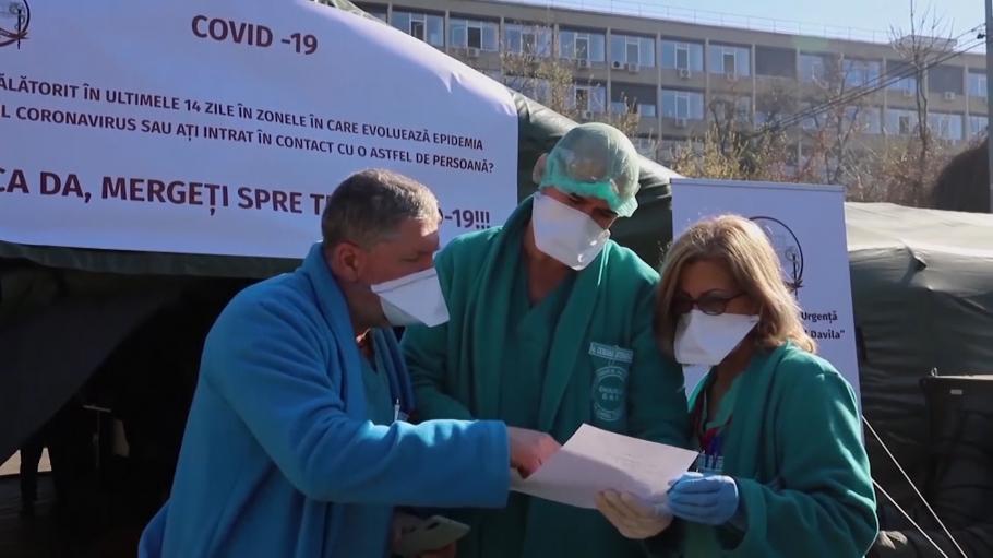 Medici Medici la un spital de coronavirus din București