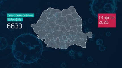 Harta cu județele și totalul cazurilor de coronavirus în România