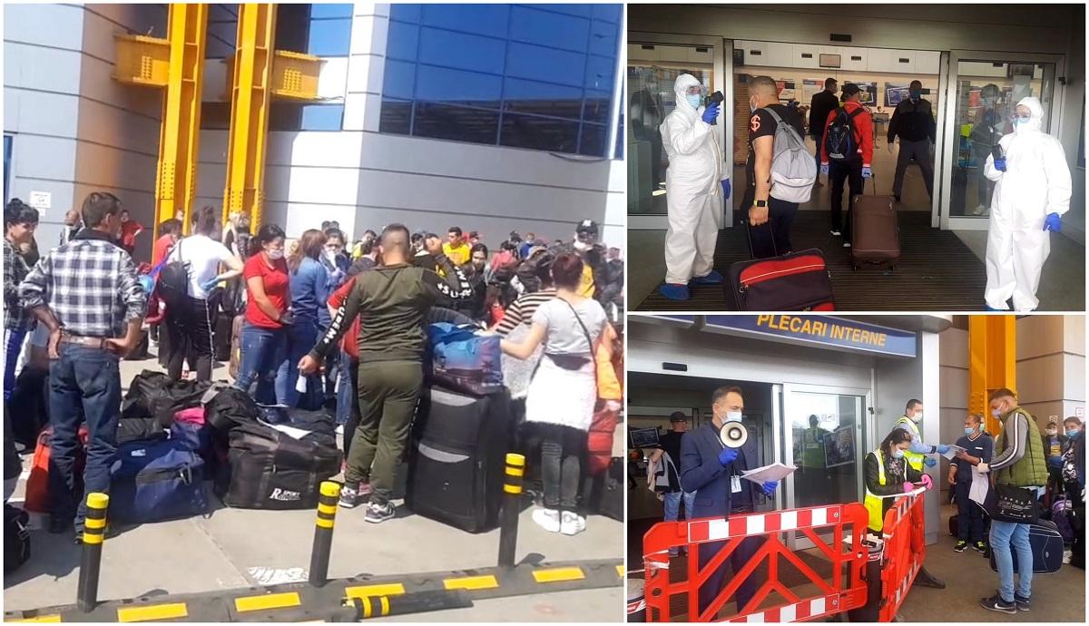 1800 de români pe aeroportul din Cluj, așteaptă să plece în Germania