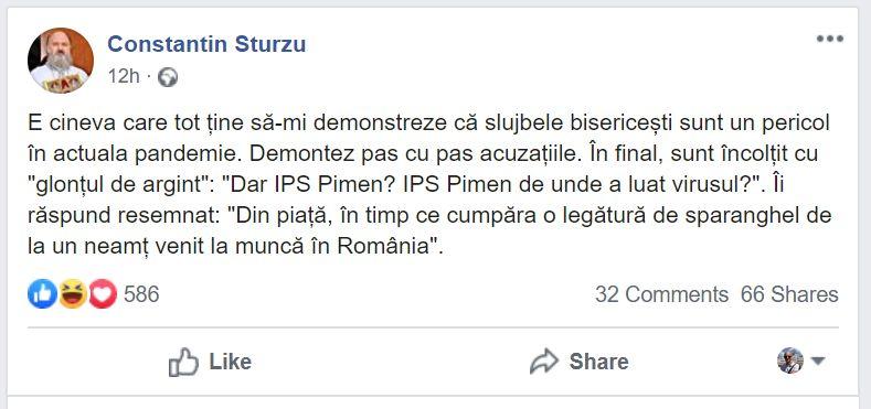 Cum s-a infectat ÎPS Pimen cu coronavirus? Un preot răbufnește și cere redeschiderea bisericilor