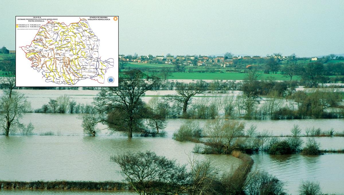 Pericol de inundații în vestul și sudul țării