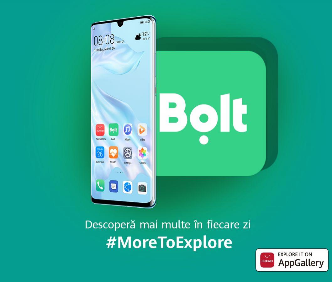 Aplicația Bolt este acum disponibilă în AppGallery, magazinul propriu de aplicații al HUAWEI