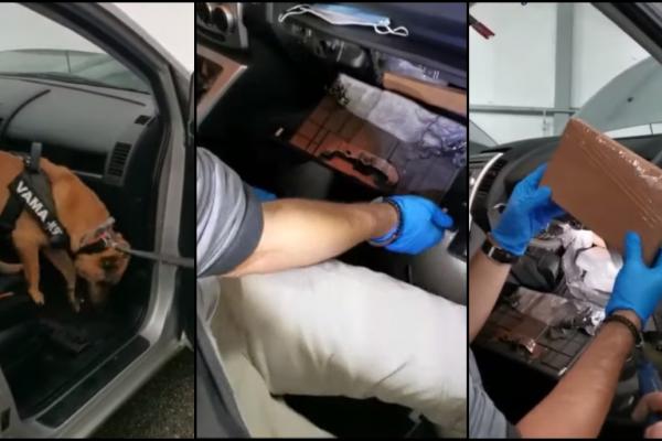 Tânăr prins în flagrant cu 4.5 kg de cocaină și 8 de heroină, sub torpedou