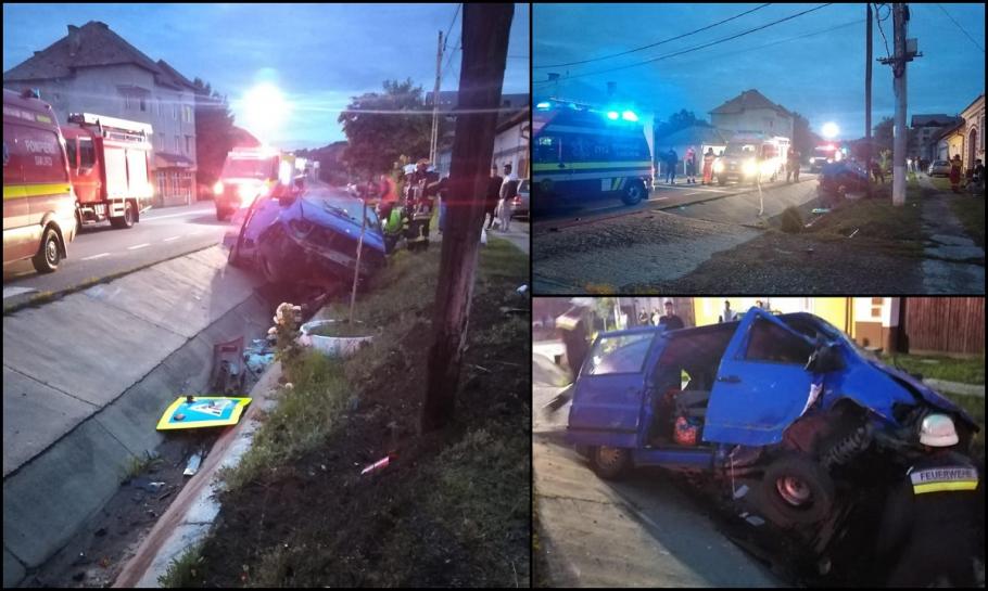 Accident la Livezile, microbuz făcut praf într-un cap de pod, după ce șoferul a adormit la volan Accident la Livezile, microbuz făcut praf într-un cap de pod, după ce șoferul a adormit la volan