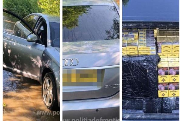Polițiștii de frontieră îl caută pe șoferul autoturismului
