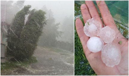 Ploi torențiale și grindină în România