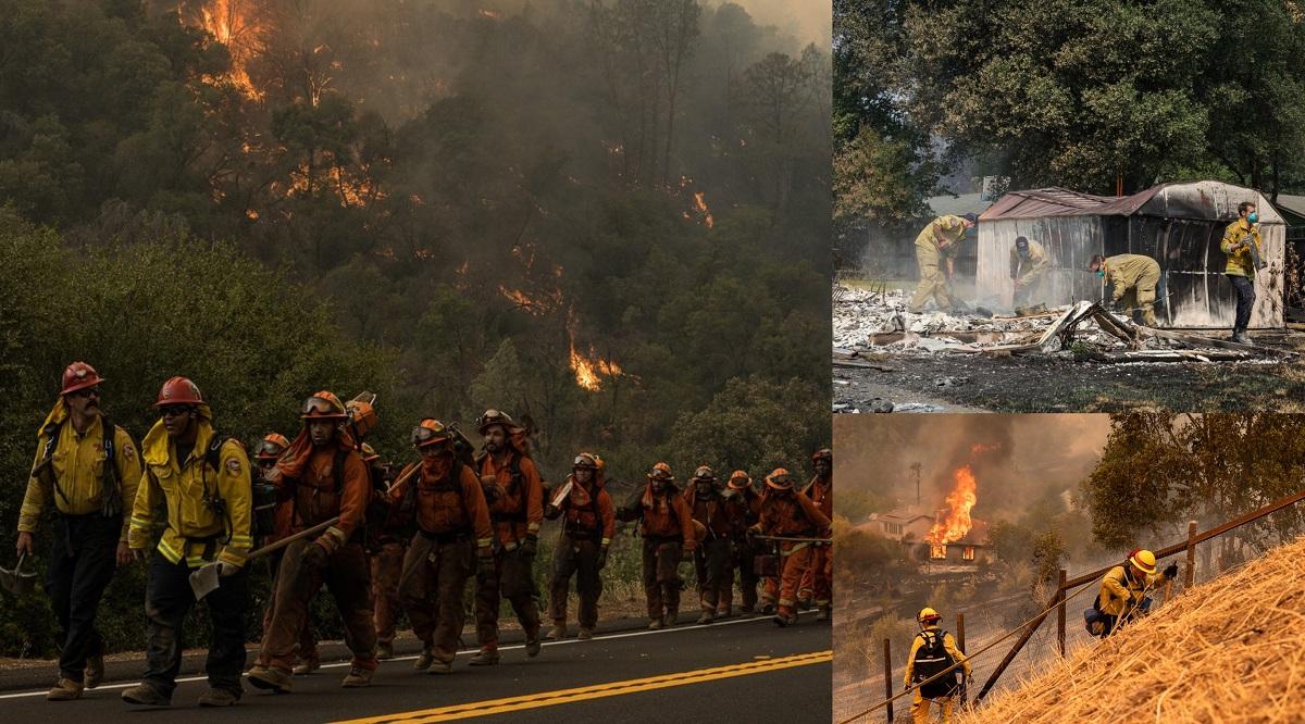 Pompierii luptă cu flăcările în California