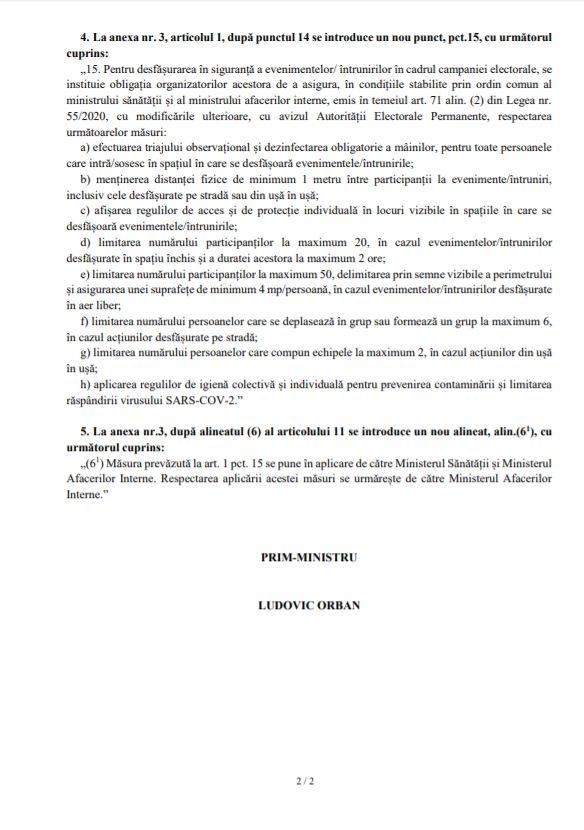 Măsuri şi reguli speciale pentru perioada campaniei electorale şi în ziua votului -2