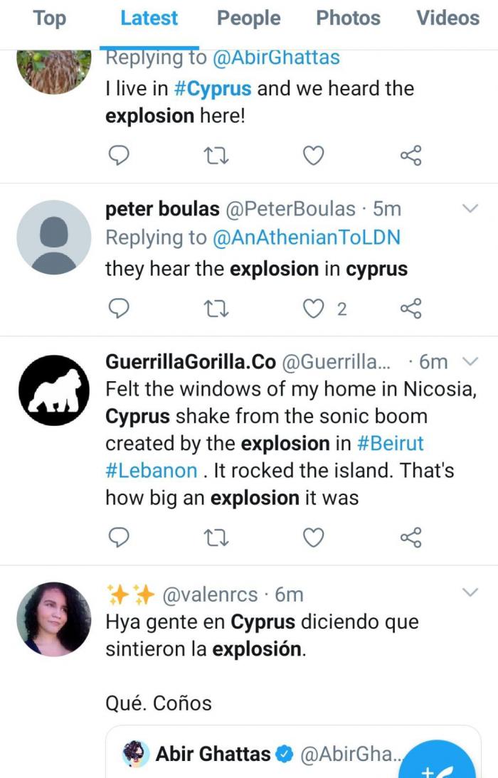 Explozia din Beirut s-ar fi simțit până în Cipru. Oamenii credeau că a fost cutremur