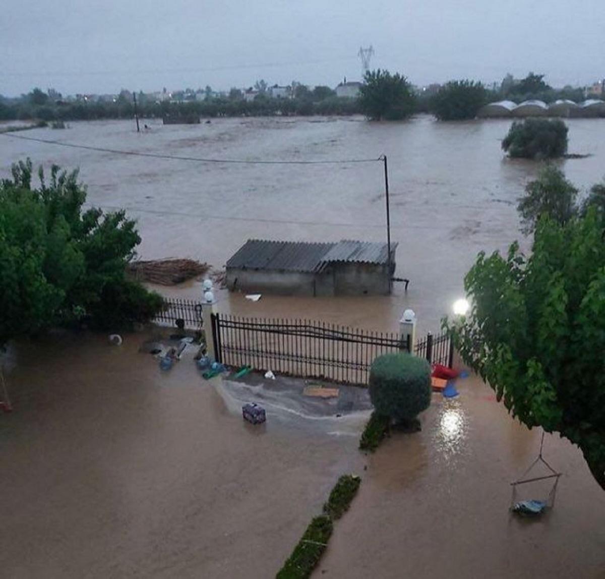 Inundații devastatoare în Grecia, pe Insula Evia.