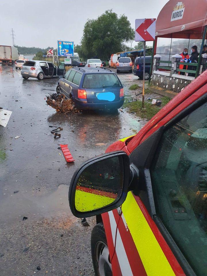 Accident rutier la ieșirea din localitatea Movilița, pe DN2