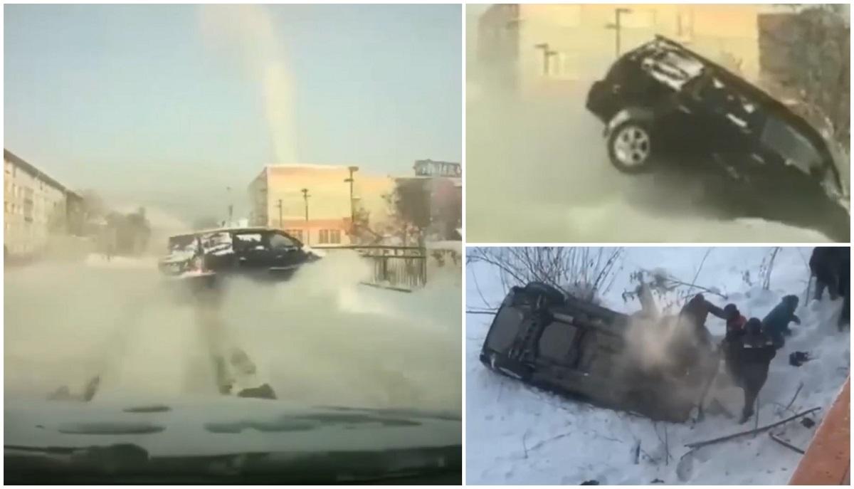 Accidentul din Rusia a fost filmat de o camer[ de bord Mama și fiul ei au scăpat ca prin miracol