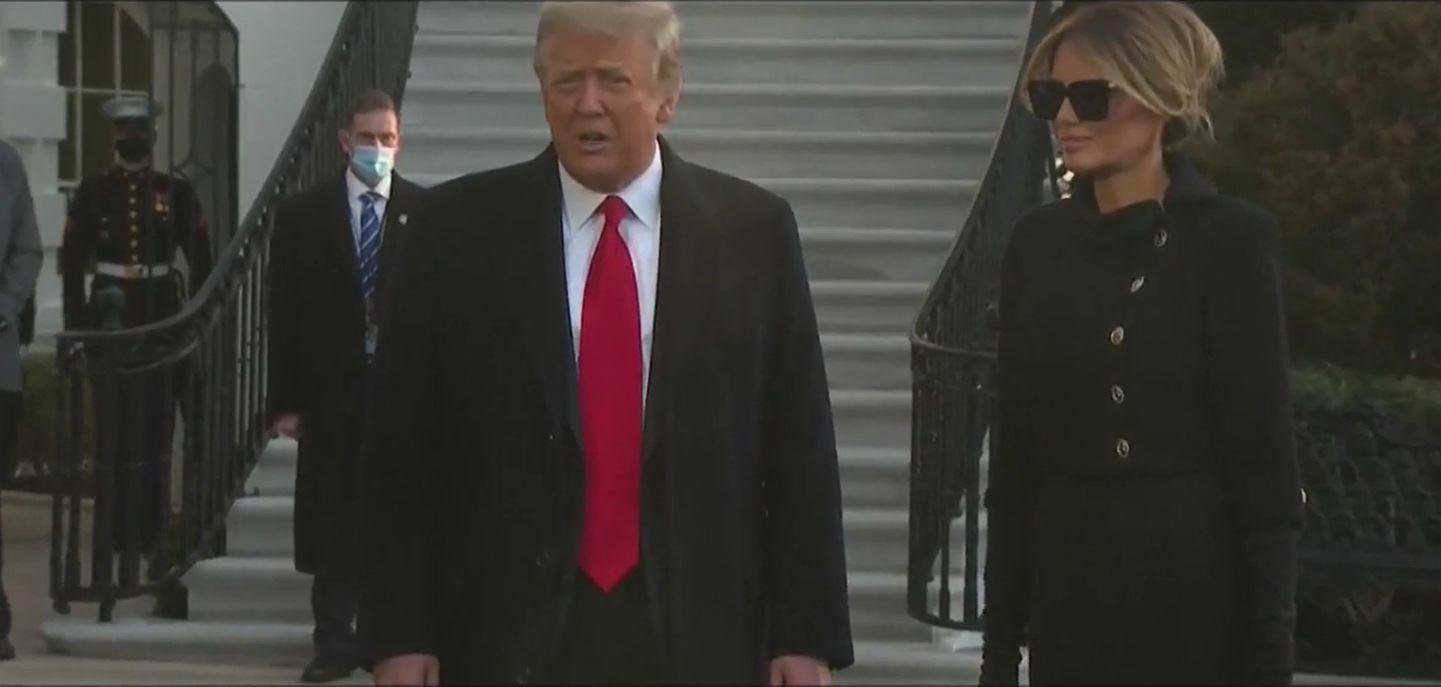 Donald Trump şi Melania Trump au plecat de la Casa Albă